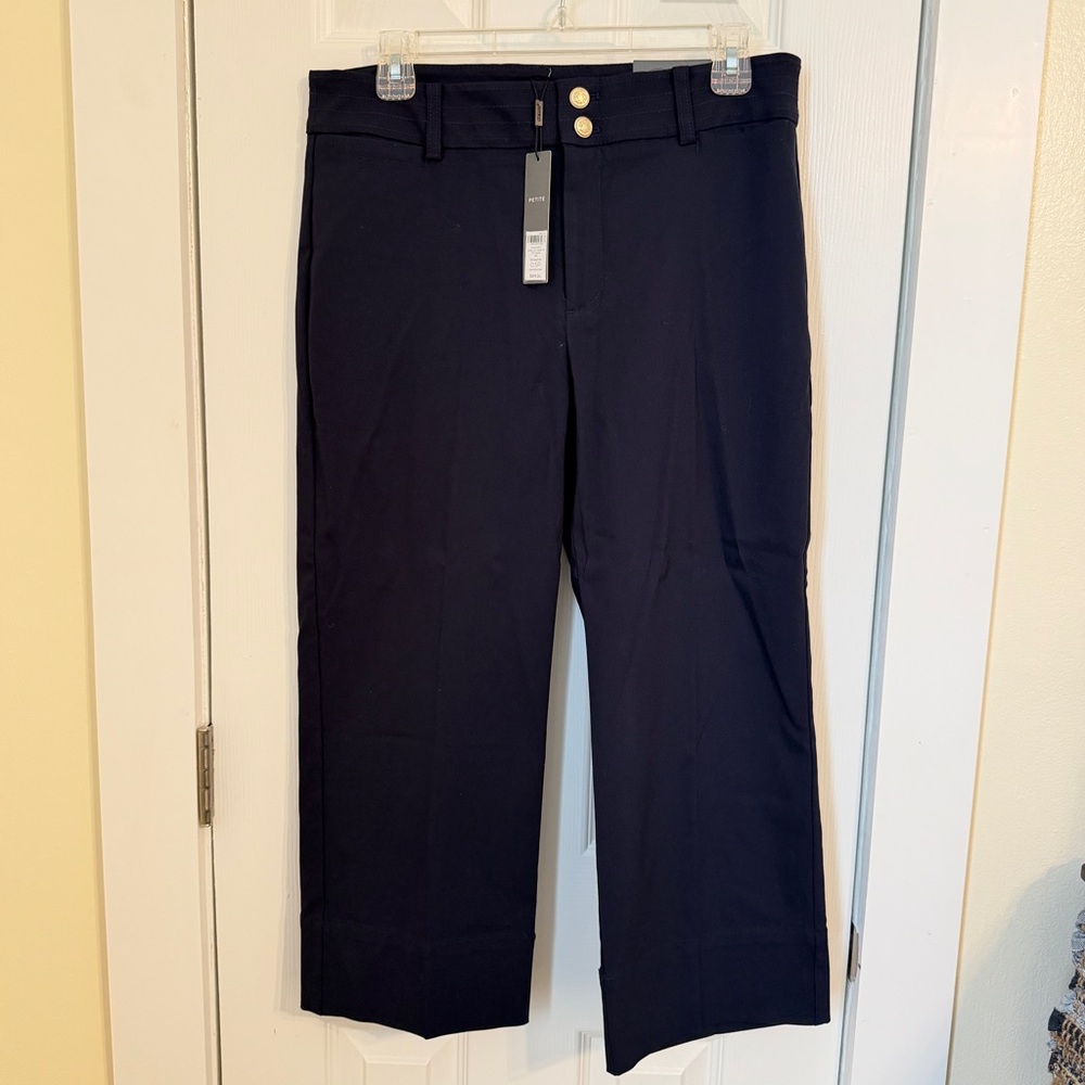 Chico's Dark Blue Wide-Leg Trousers